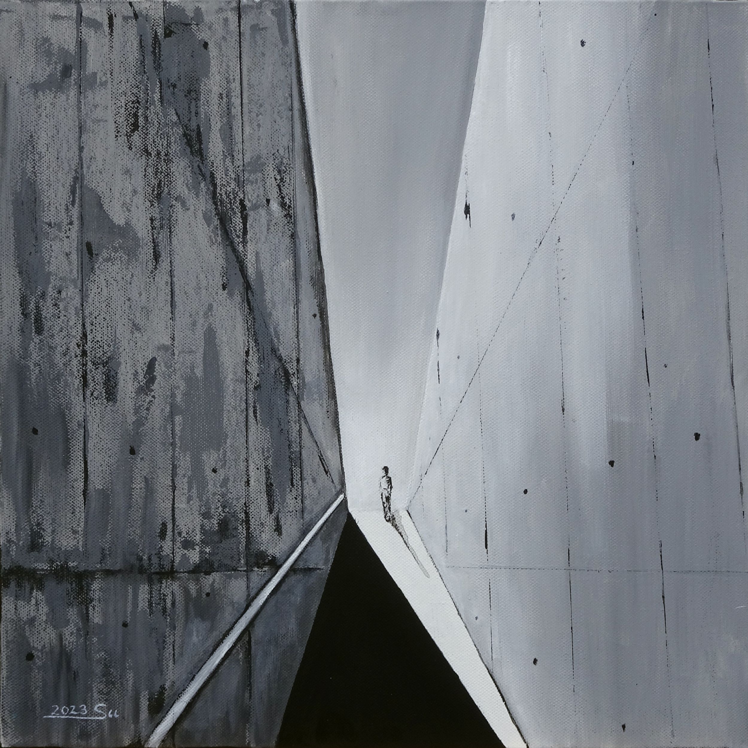 zwischen Betonwänden II (40cm x 40cm)