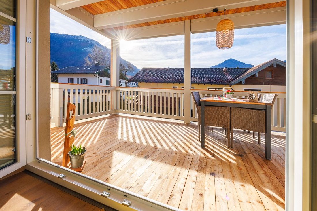 Blick auf den Balkon