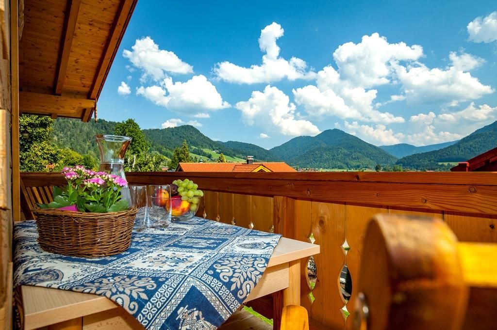 der Ausblick vom Balkon