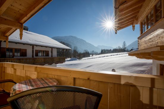 Winterblick von dem Balkon