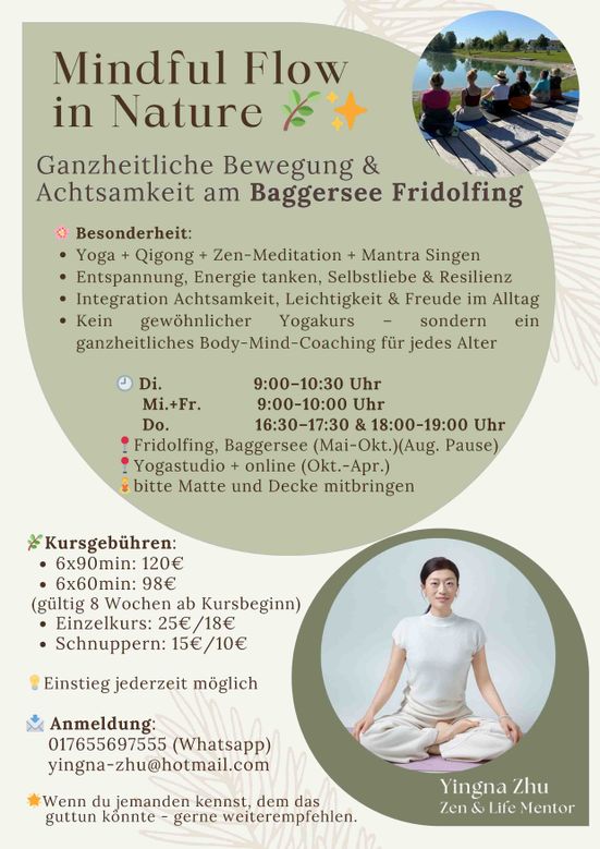 Green Light Green Photo-centric Yoga Fitness Flyer-2