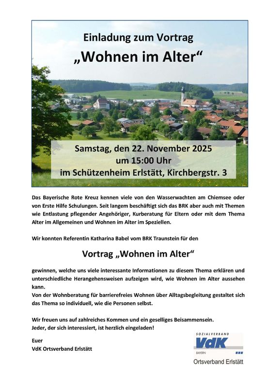 Einladung Wohnen im Alter