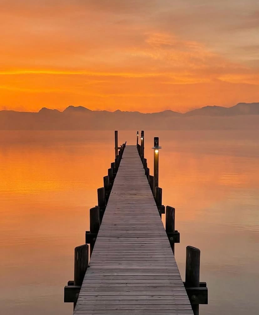 Sonnenuntergang am Bayerischen Meer