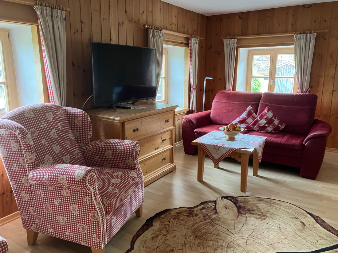 Wohnbereich Ferienwohnung Burgl