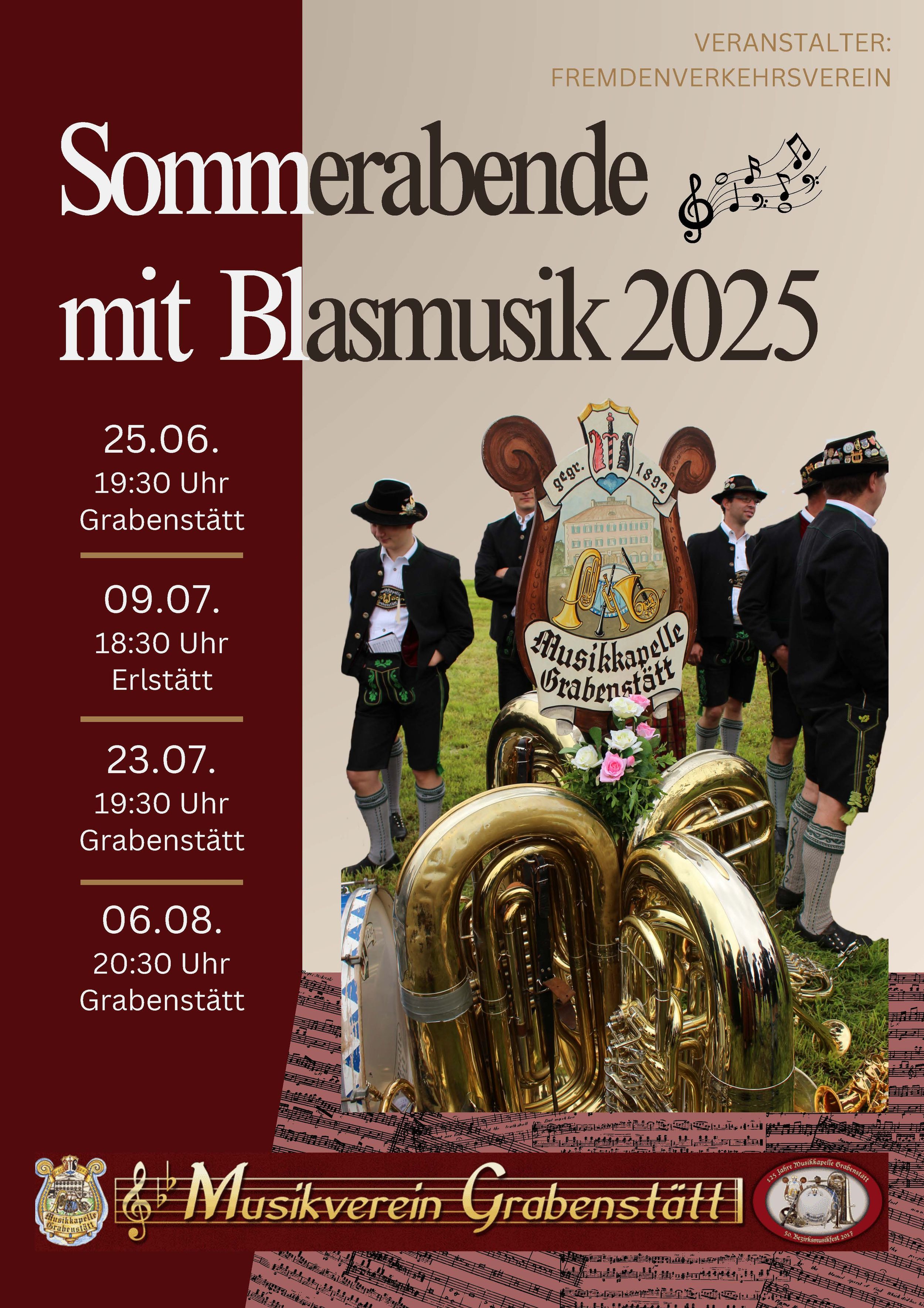 Sommerabend Blasmusik 25.06.-06.08.