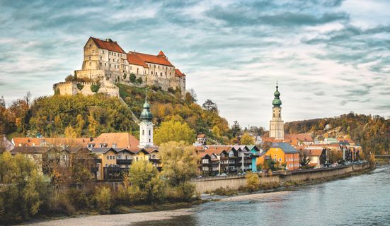 Stadt Burghausen mit Burgblick