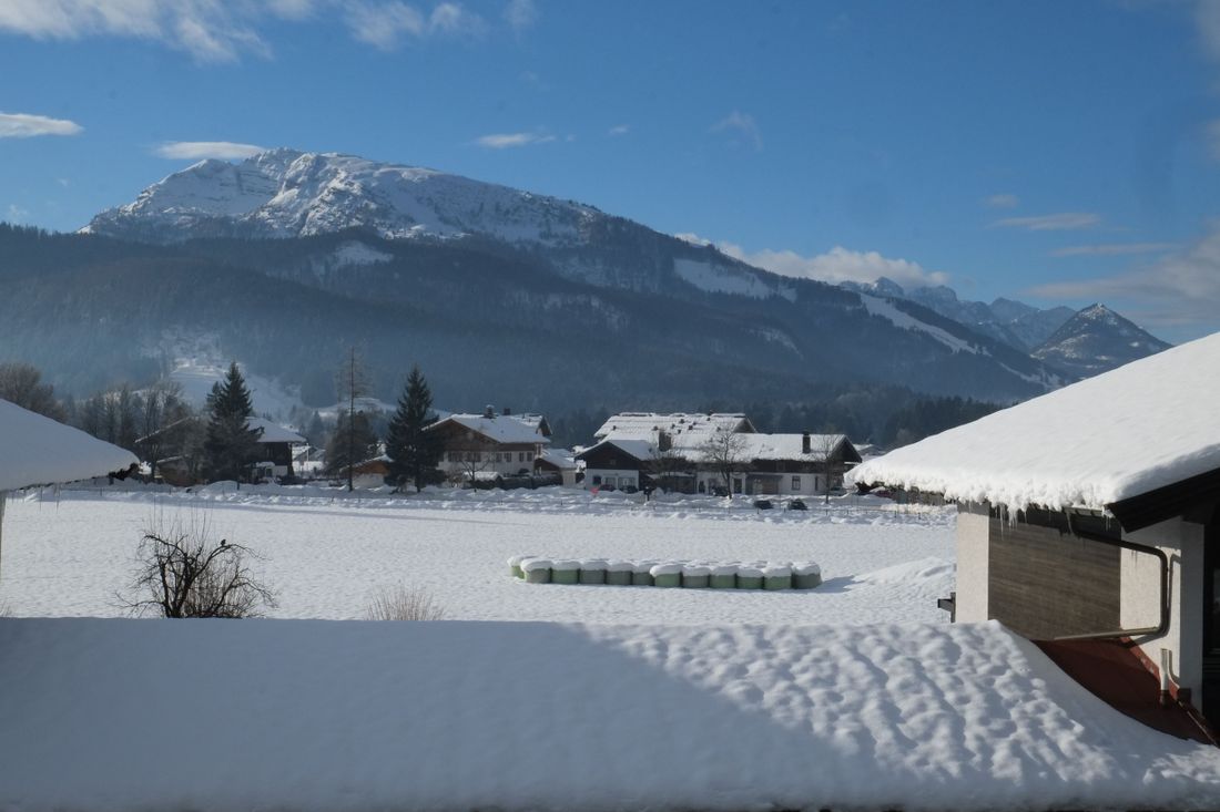 Blick vom Balkon im Winter