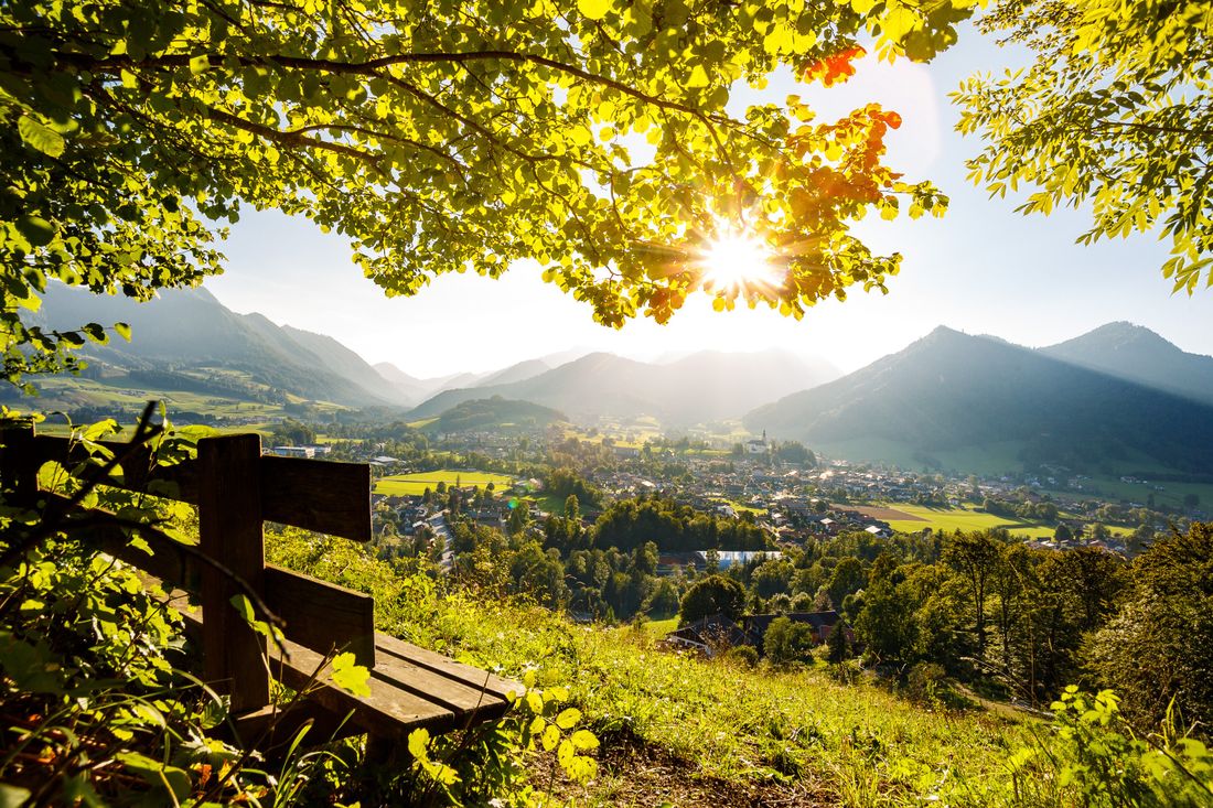 Blick oberhalb der Brandler Alm auf Ruhpolding