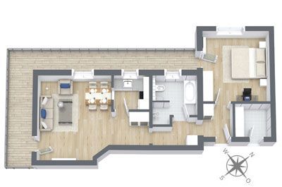 Grundriss Wohnung 2