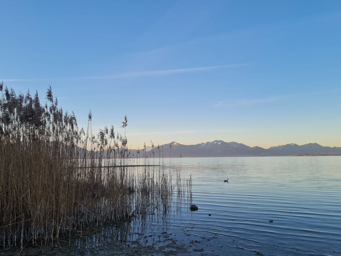 Bergblick vom Strand der Ferienresidenz