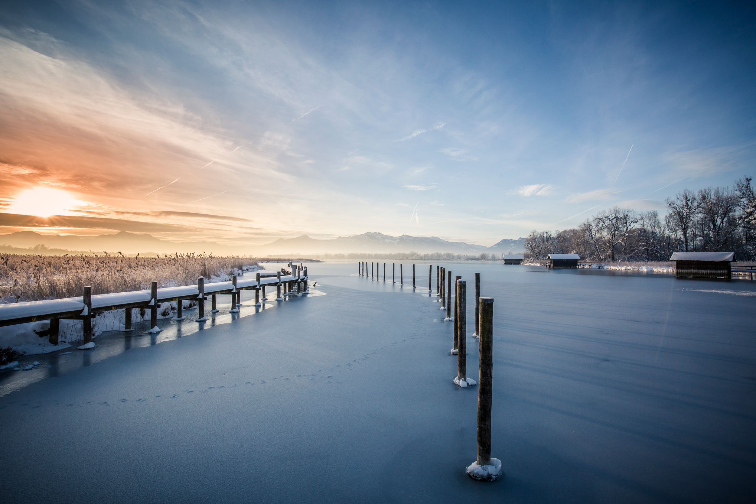Chiemsee im Winter