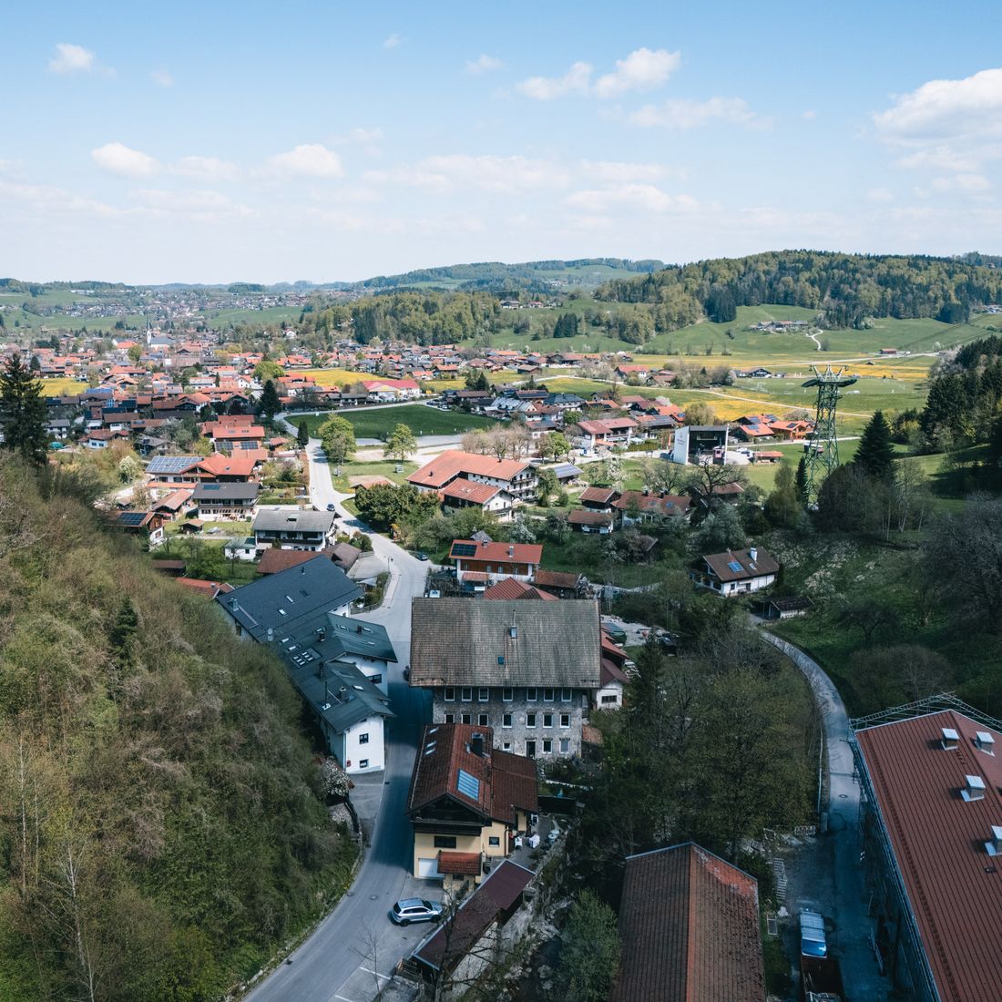 Wohnhaus Luftbild Richtung Dorf
