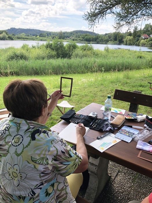 Skizzen zeichnen rund um das Kloster Seeon