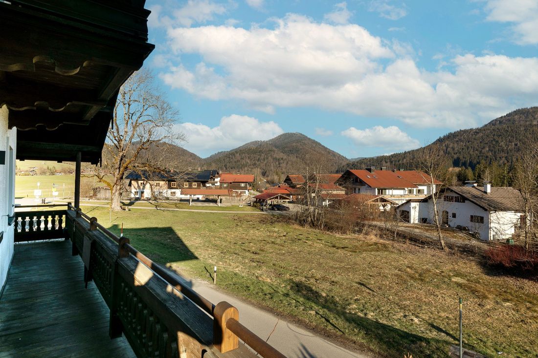 Blick vom Balkon im Frühling