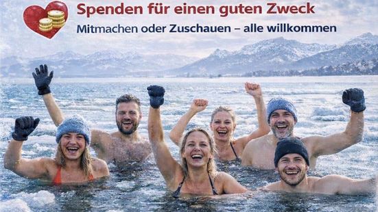 Wohltätigkeits-Eisbaden im Tachinger See