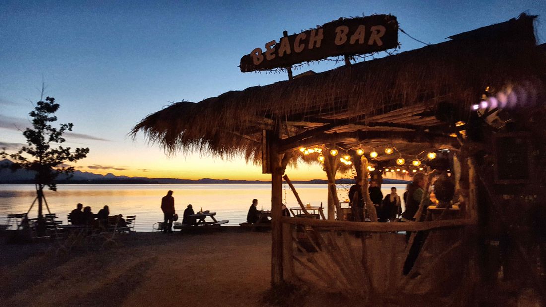 Beachbar in Übersee am Chiemsee