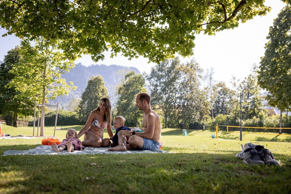 Inzell Sommer Familie Naturbadesee