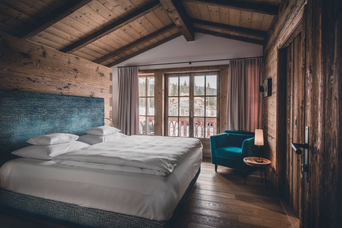 Schlafzimmer in einem Chalet