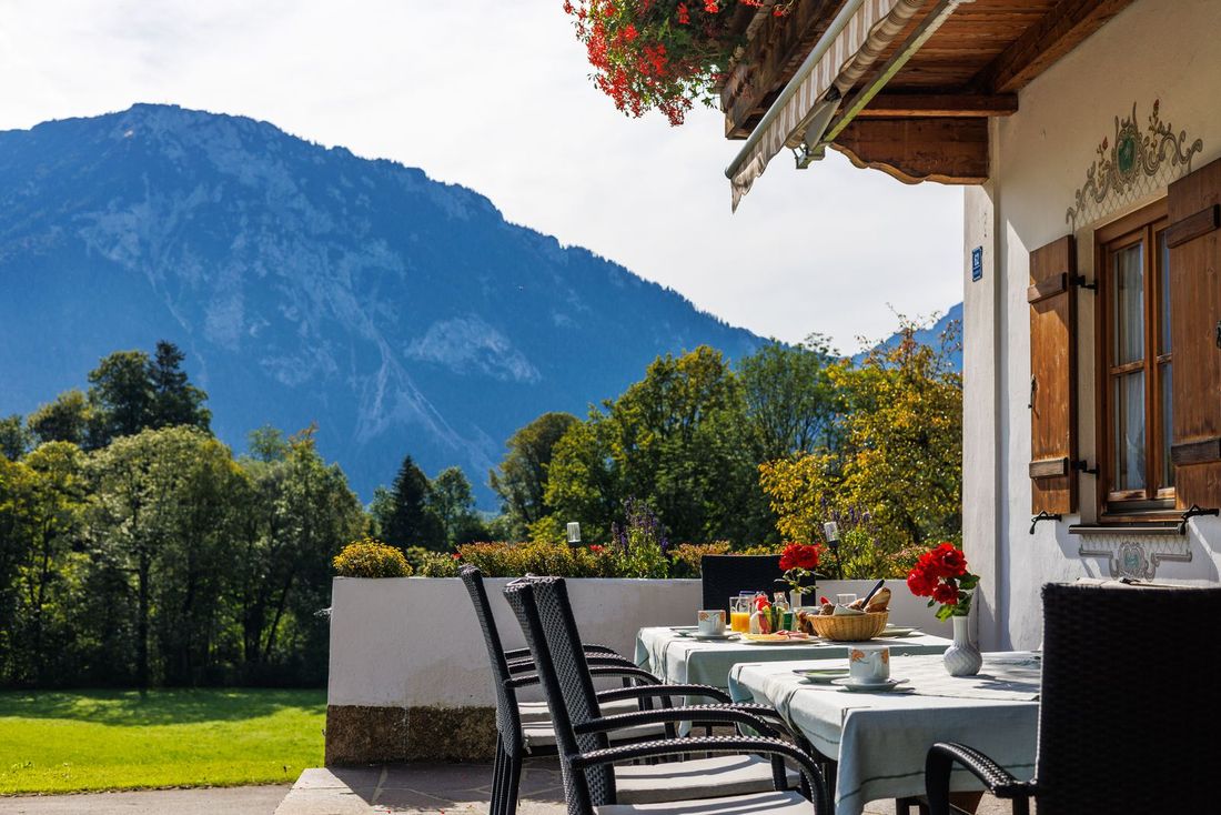 Terrasse mit Blick zum Rauschberg