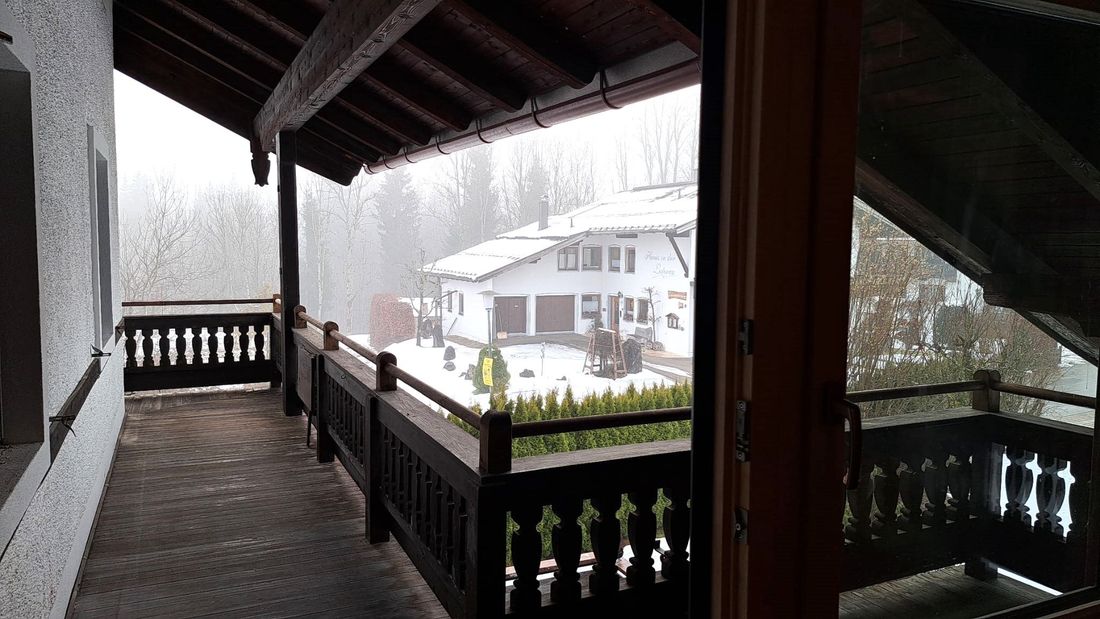 Balkonblick im Winter