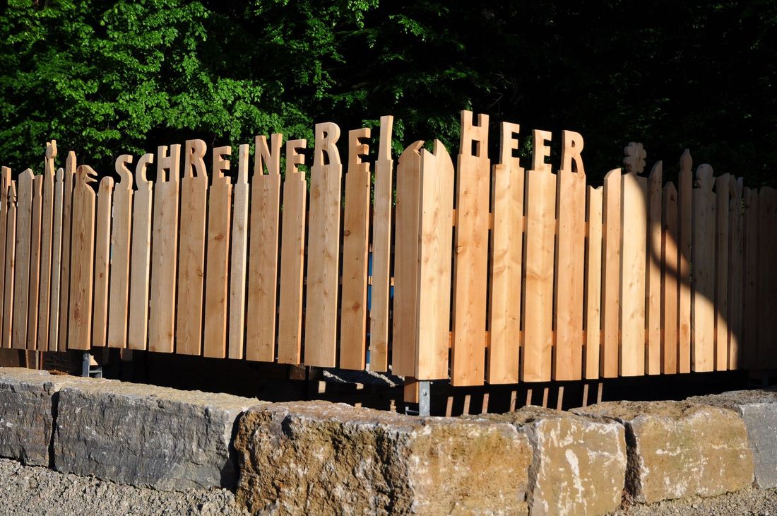 The new wooden fence