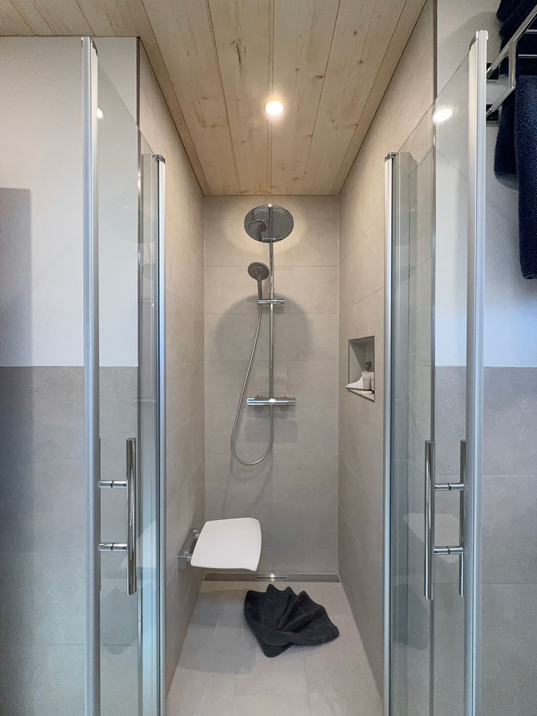 Begehbare Dusche Ferienwohnungen Hochfelln und Hochgern