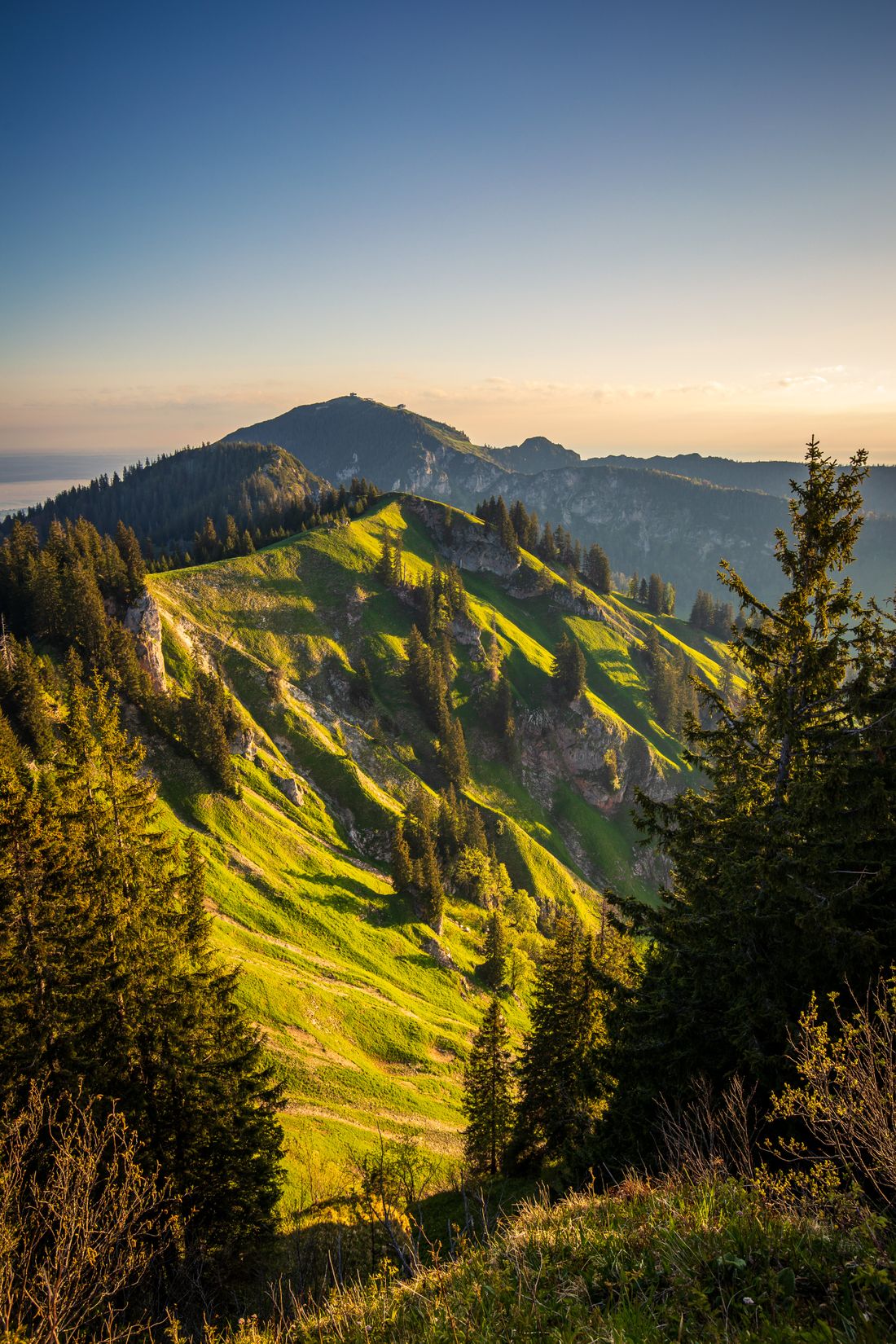 Haaralmschneid - Blick auf den Hochfelln