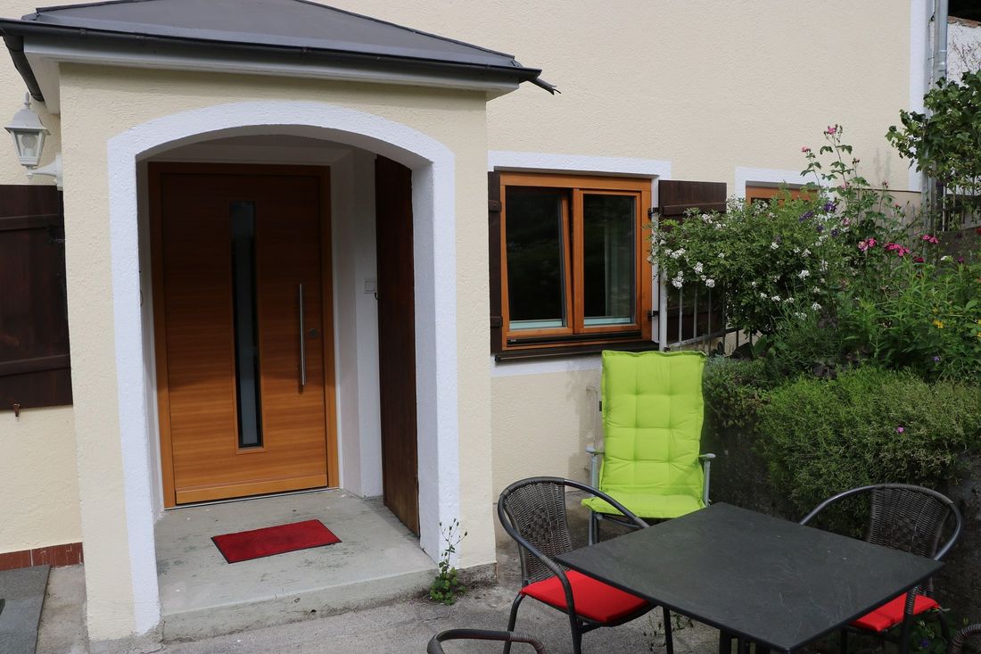 Flat entrance with terrace furniture