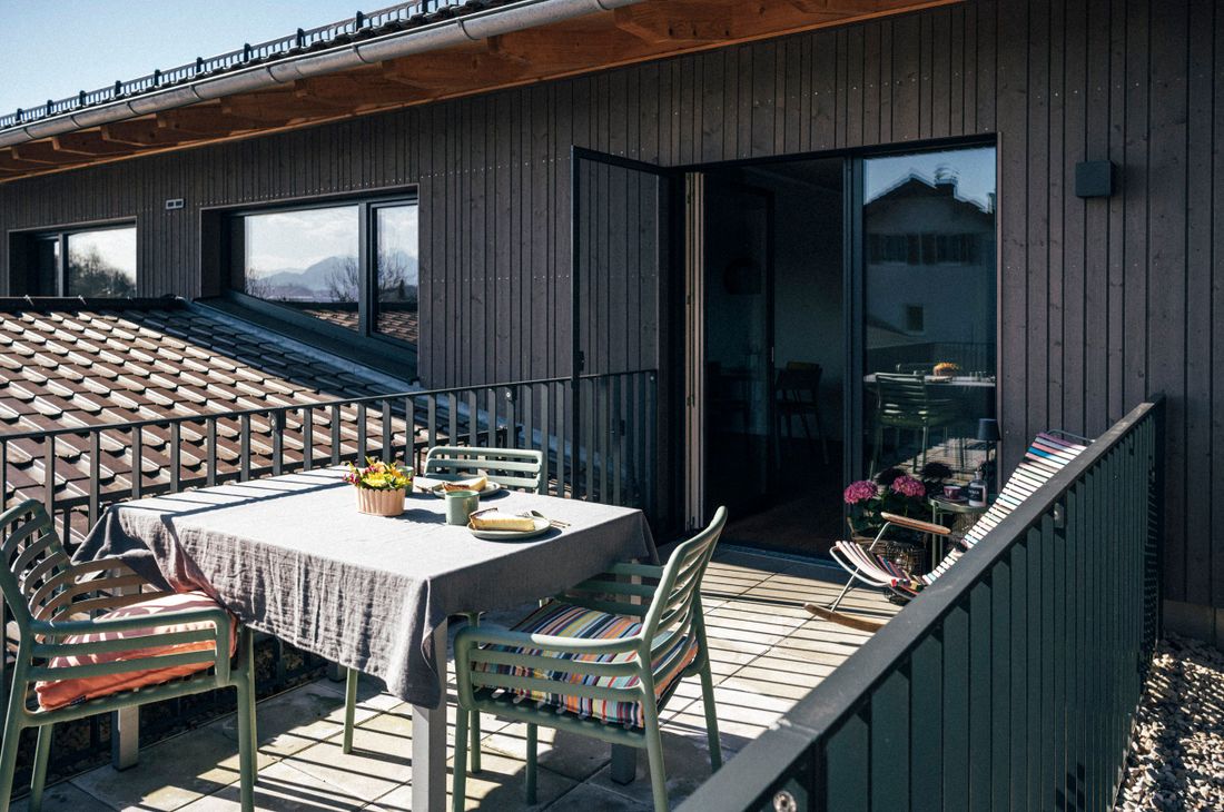 Sonnige Dachterrasse