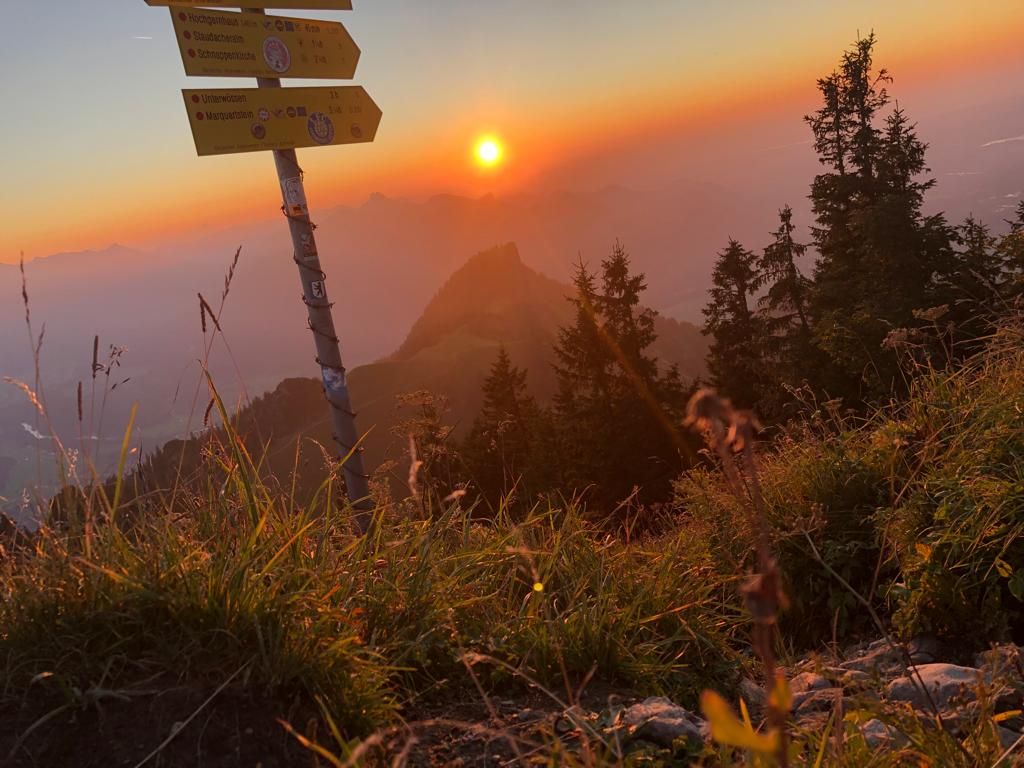 Sonnenuntergang Berg