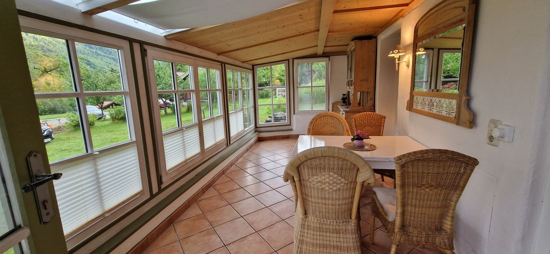 Wintergarten der Ferienwohnung