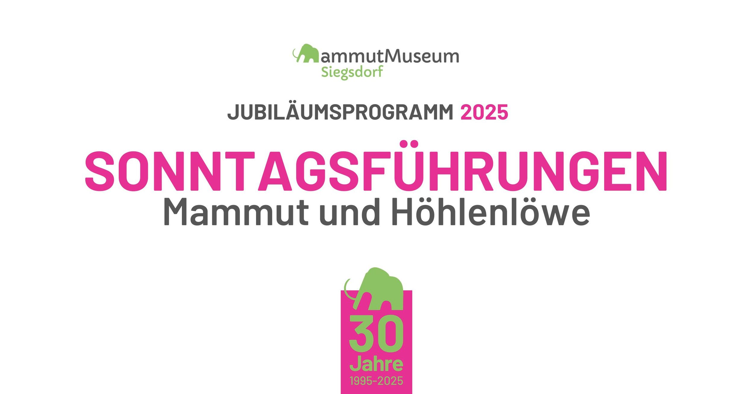 Sonntagsführungen Mammut und Höhlenlöwe